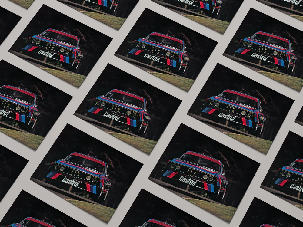 BMW E9 3.0 CSL 1974 NÜRBURGRING POSTER - Image 2