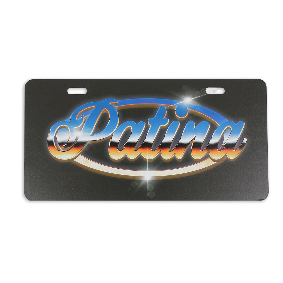 CHROME PATINA NUMBER PLATE
