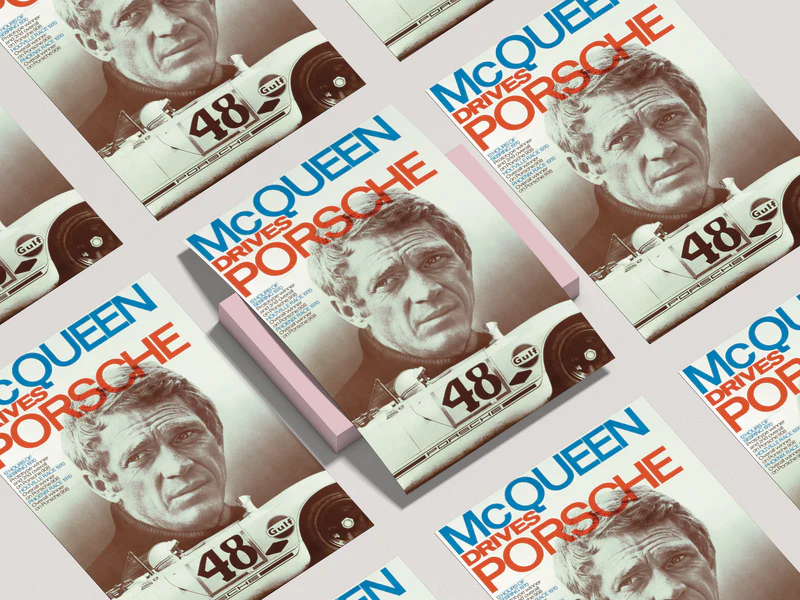 MCQUEEN DRIVES PORSCHE POSTER - Image 2