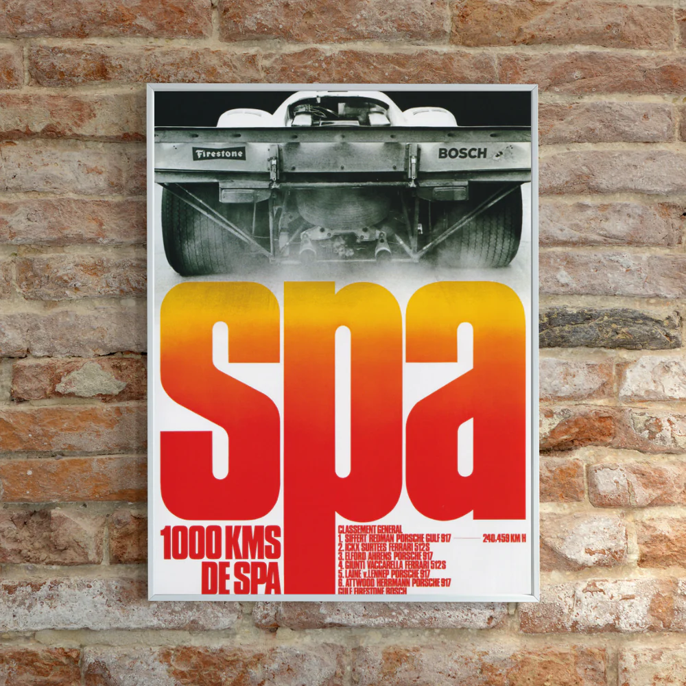 PORSCHE SPA 1000 KMS POSTER