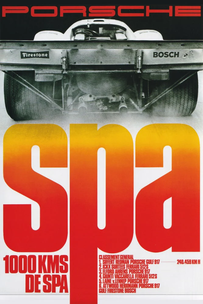 PORSCHE SPA 1000 KMS POSTER - Image 2