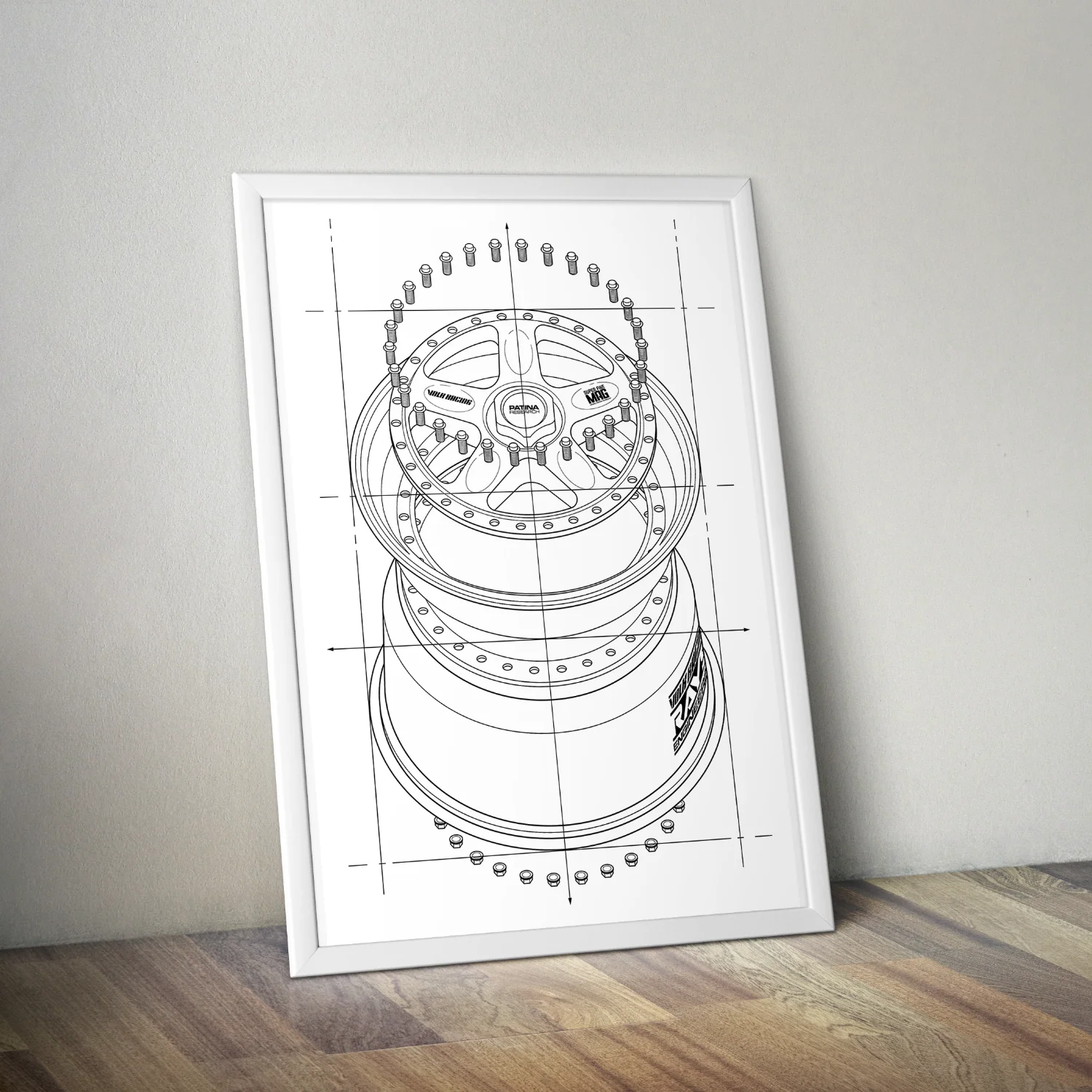 VOLK SUPER FINE MAG BLUEPRINT POSTER